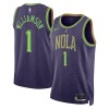 NBA Mænd Trøje New Orleans Pelicans Zion Williamson 2024-25 Nike City Edition Lilla Swingman